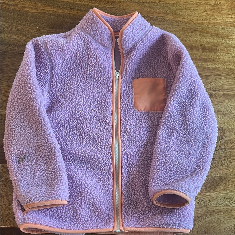 Cat & Jack Lavender Fleece with Tangerine Trim